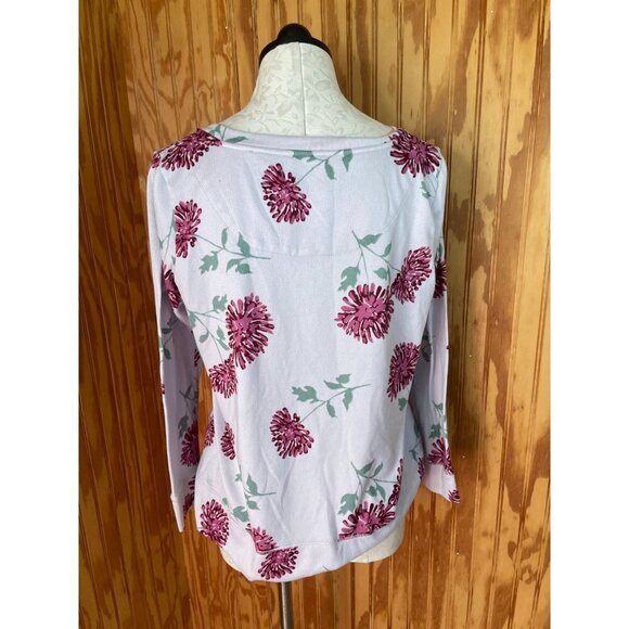 Kate Spade Sweater Pullover Warmer Stretch Long Sleeve Knit Floral Pink Sz M - Picture 2 of 8